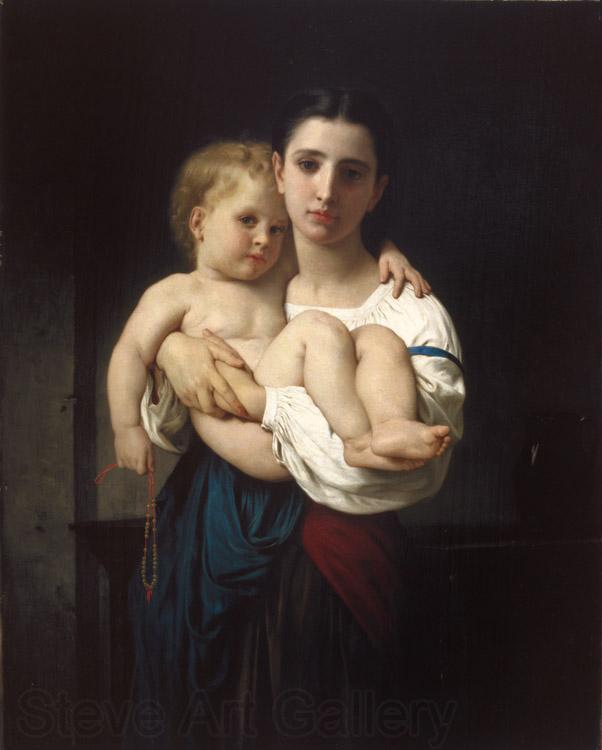 Adolphe William Bouguereau The Elder Sister (mk26) Germany oil painting art